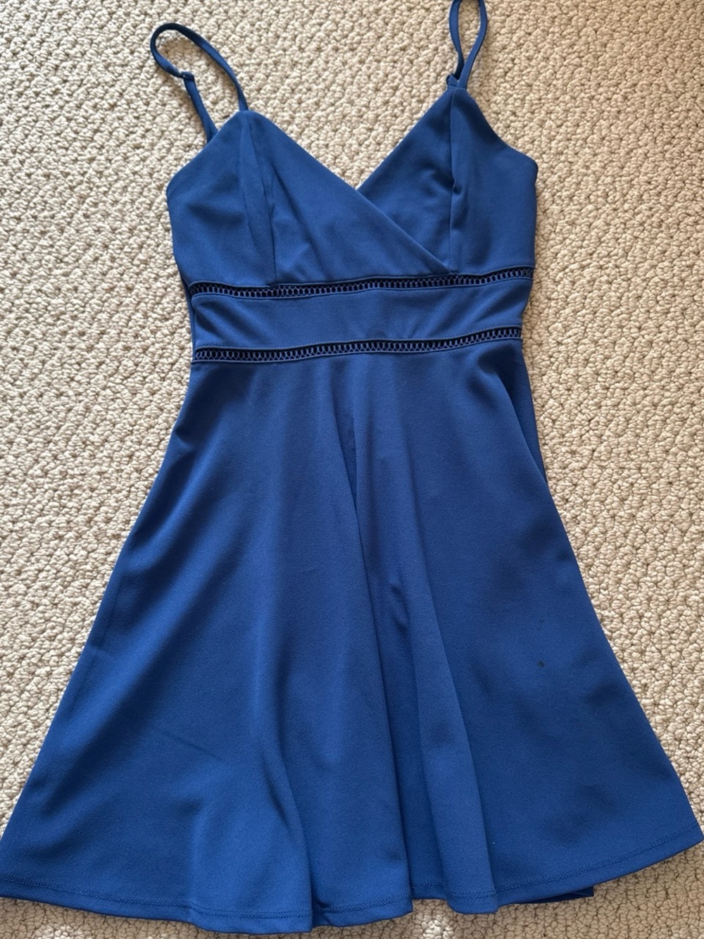 Francesca's Collections Royal Blue Spaghetti Strap Mini Dress